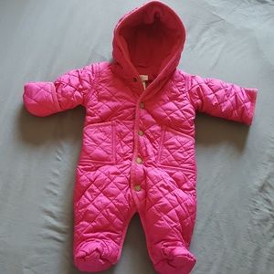 Baby Girl Quilted Barn Bunting Snow Suit